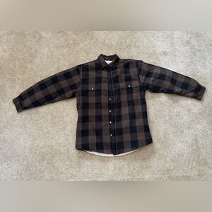 Men's Black and Brown Shacket